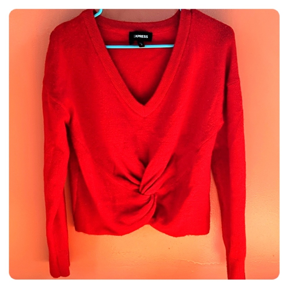 Express red medium sweater worn twice
